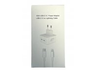 Incarcator Priza iPhone 50W cu cablu USB type C - Lightning White AAA+