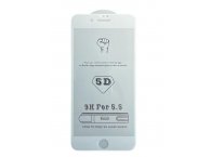 Folie sticla 5D iPhone 7 Plus / 8 Plus White