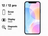 Display iPhone 12 / 12 Pro Black OLED (Soft Slim) FARA EROARE
